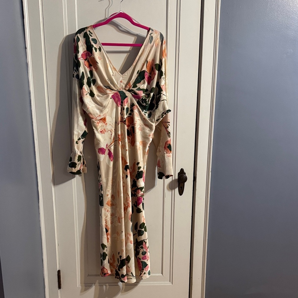 Baltic Born Cream Floral Long Sleeve Dress
